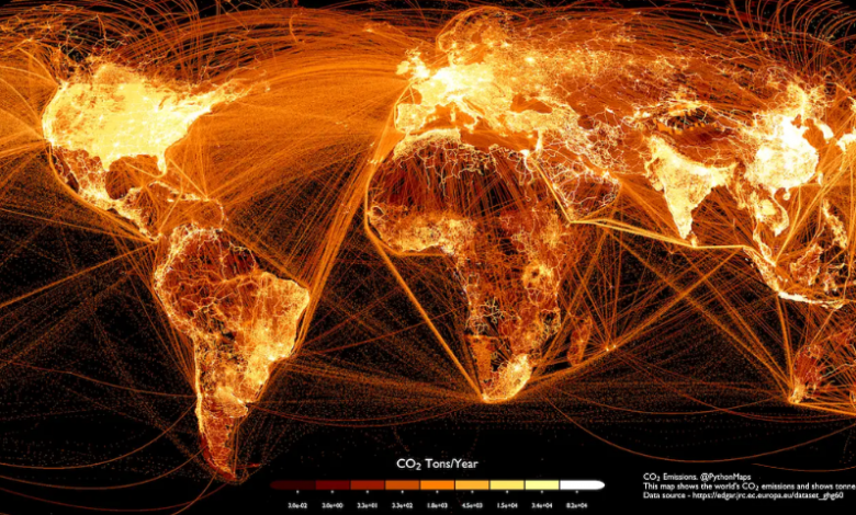 Empreinte carbone: Une carte éclairée géolocalise les gros émetteurs de CO2